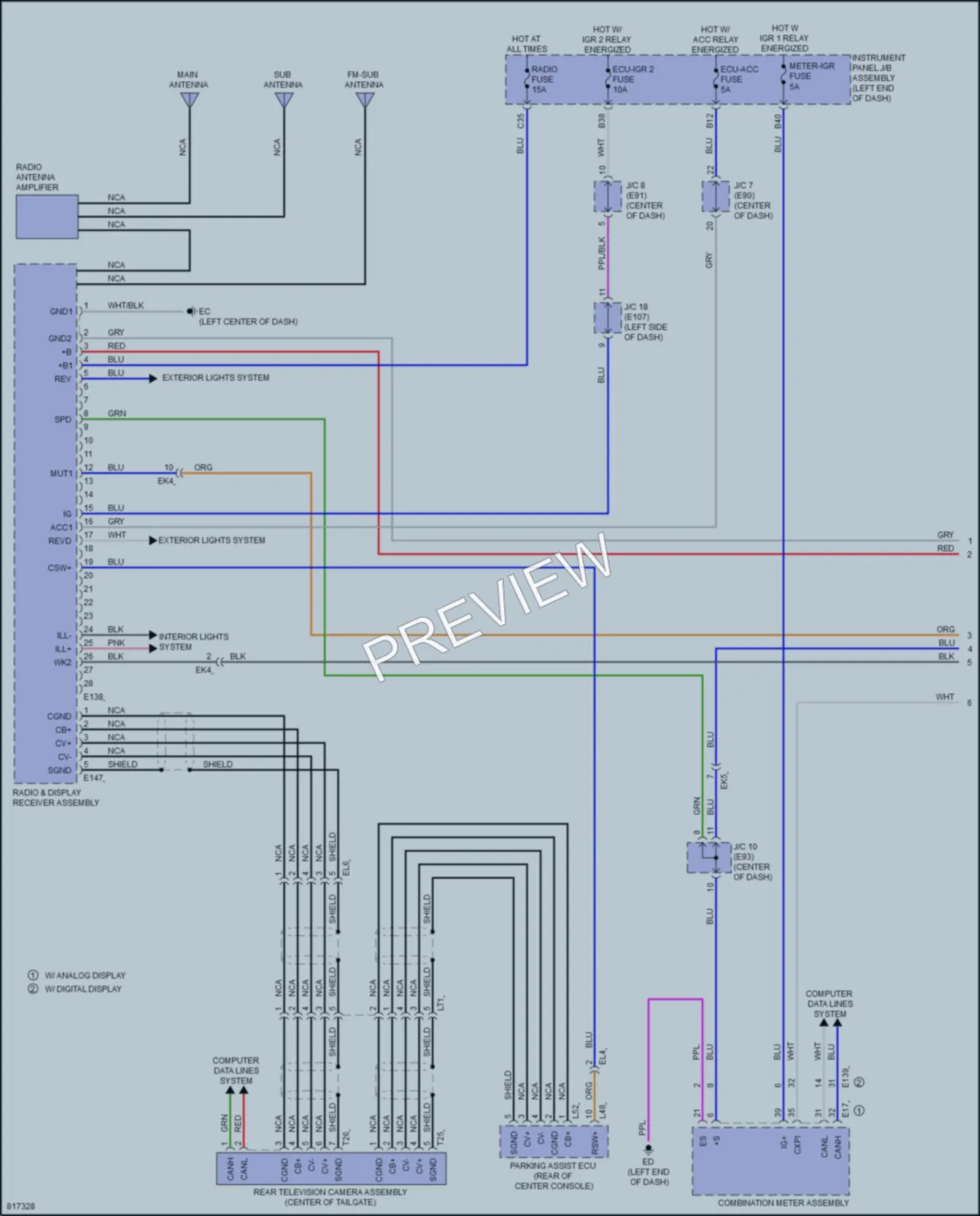2023 Toyota VenzaHybrid Radio wiring diagram preview
