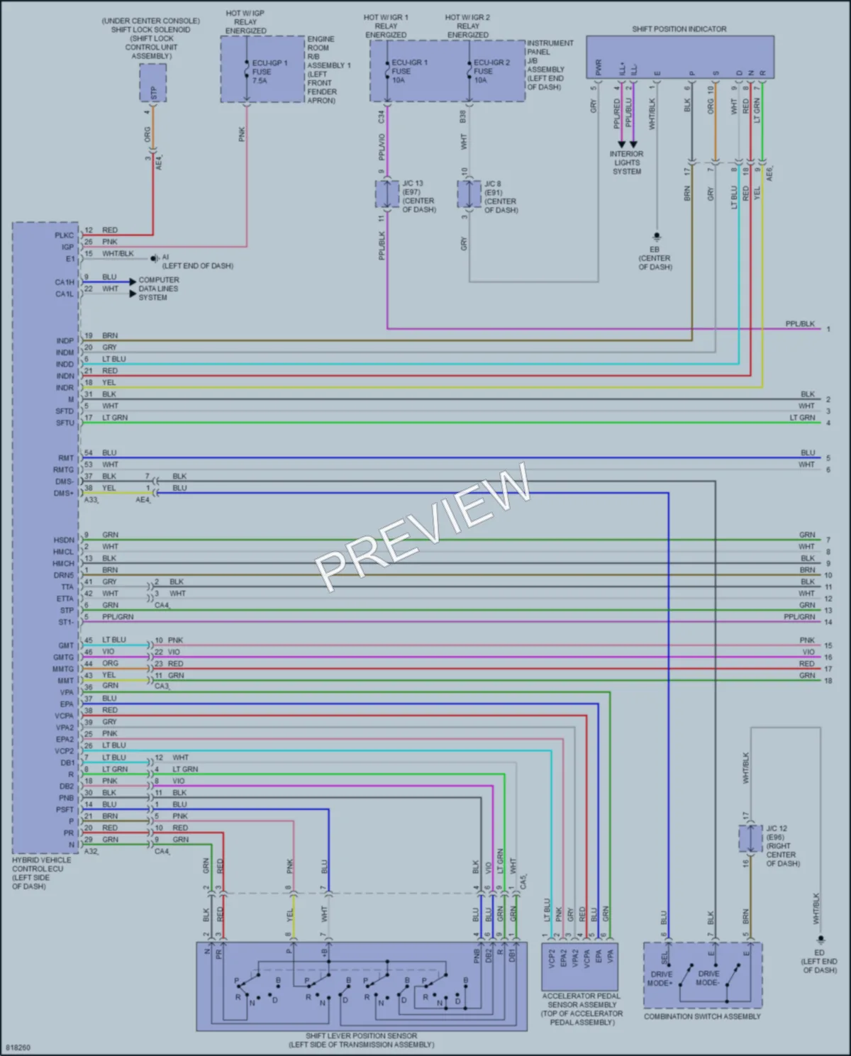 2023 Toyota VenzaHybrid Transmission wiring diagram preview