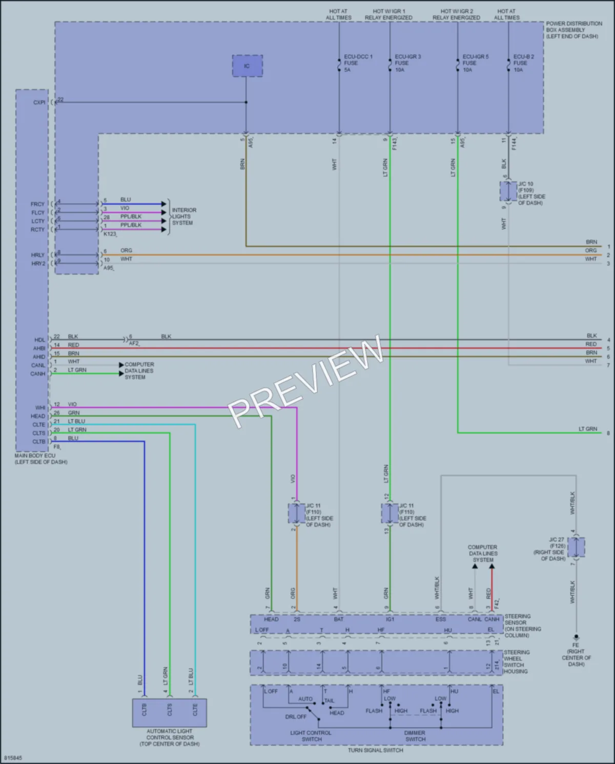 2023 Toyota bZ4X Headlights wiring diagram preview