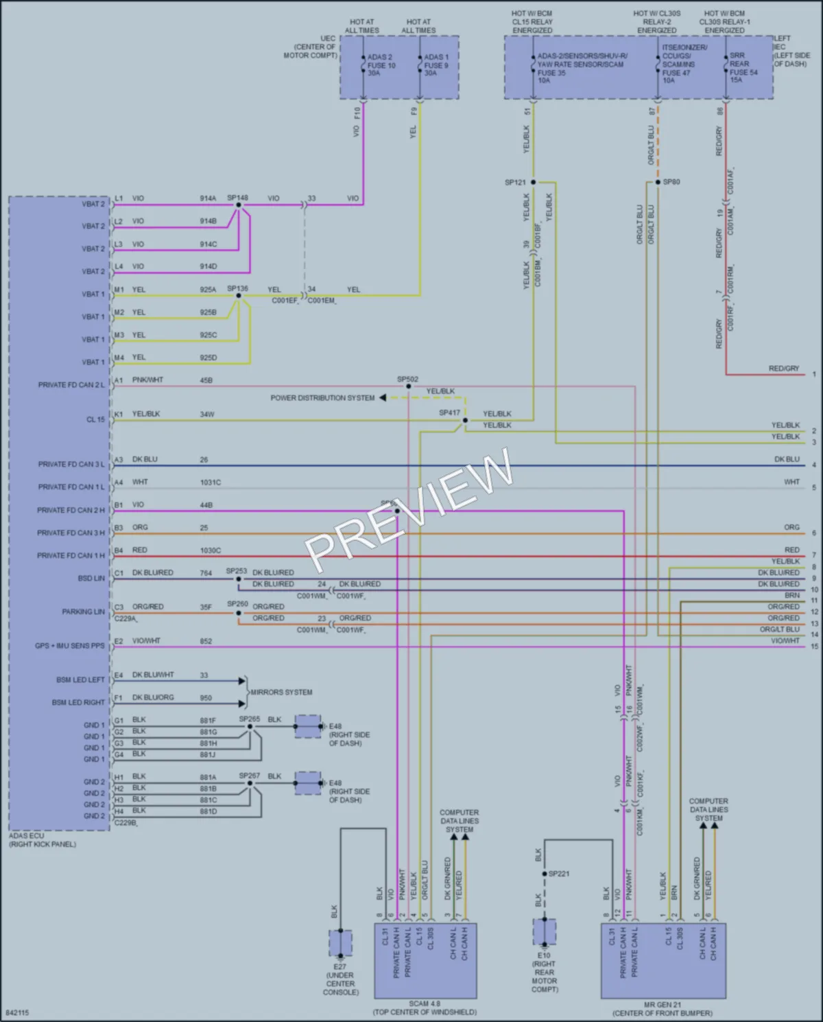 2023 VinFast VF8 Navigation wiring diagram preview