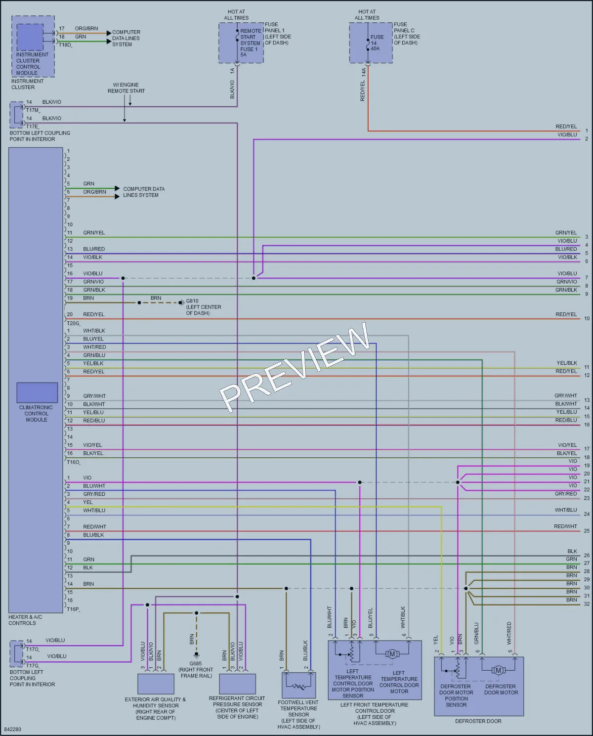 2023 Volkswagen Arteon Air Conditioning wiring diagram preview