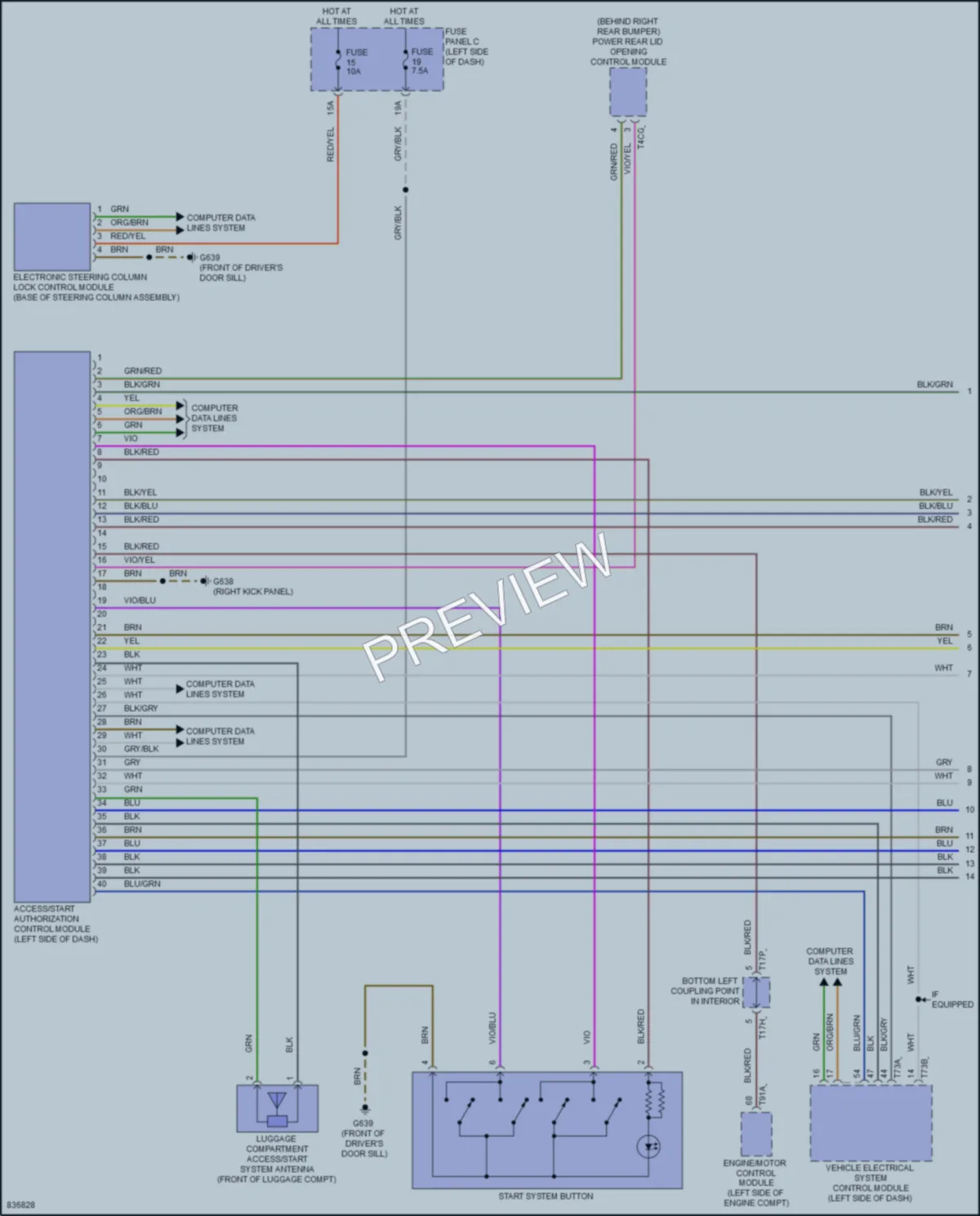 2023 Volkswagen Arteon Anti Theft wiring diagram preview