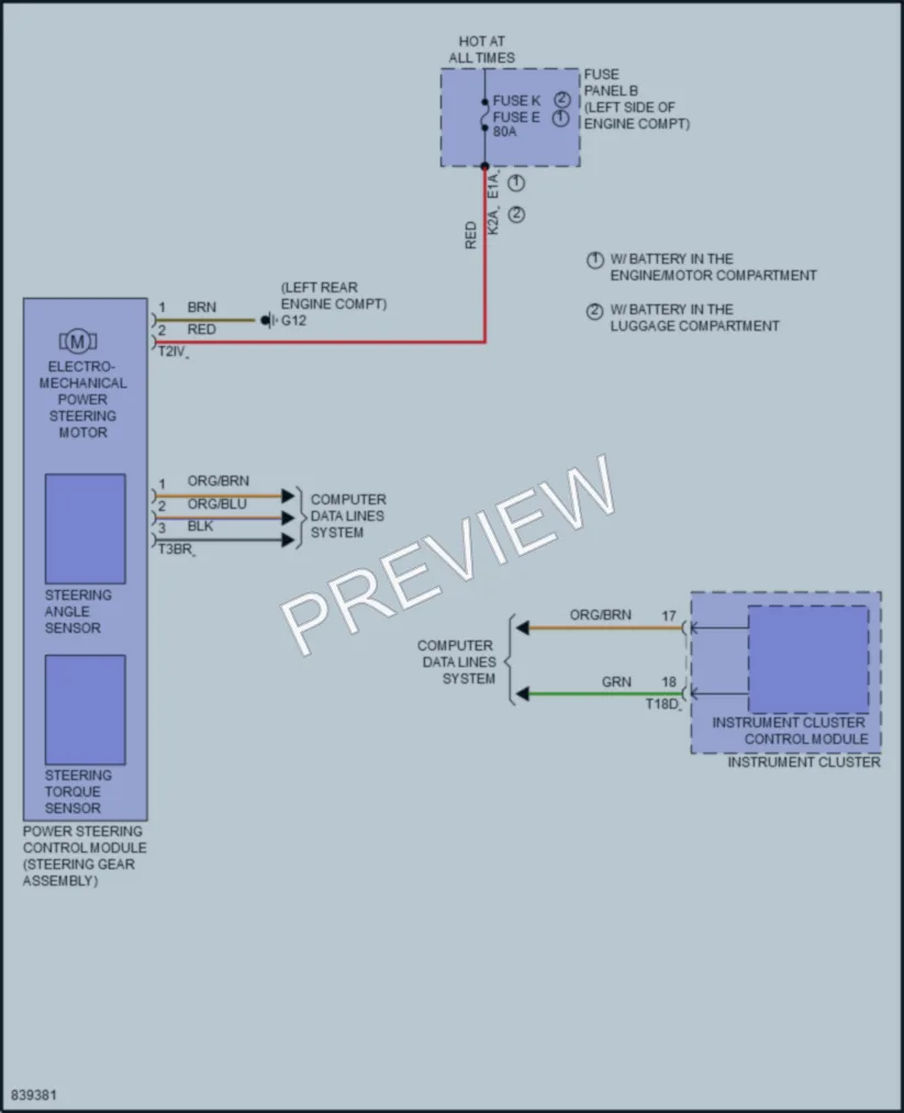 2023 Volkswagen Arteon Electronic Power Steering wiring diagram preview