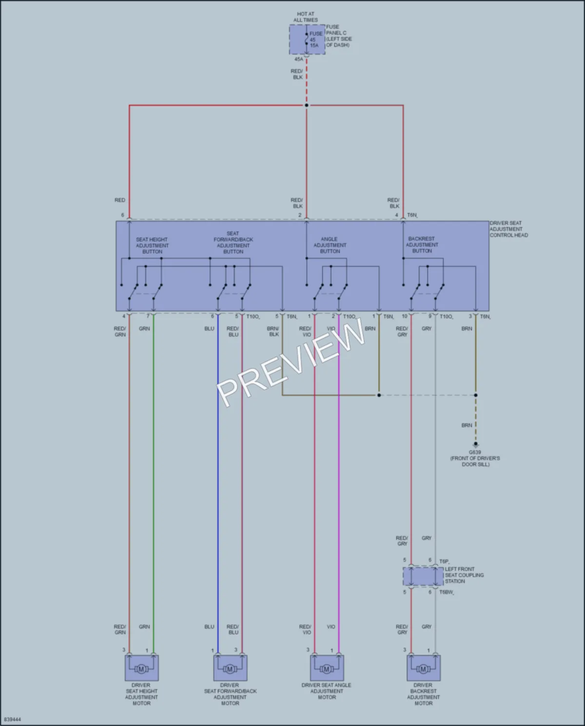 2023 Volkswagen Arteon Power Seats wiring diagram preview