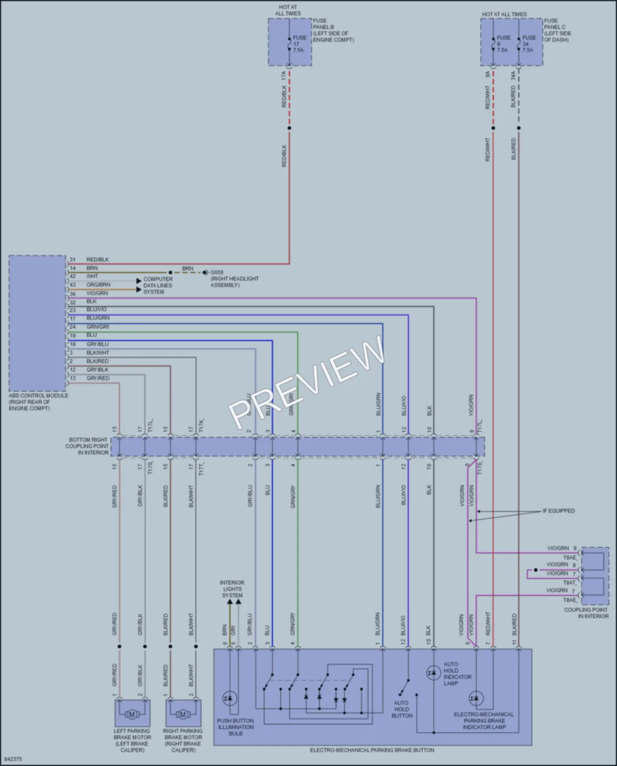 2023 Volkswagen Arteon Shift Interlock wiring diagram preview