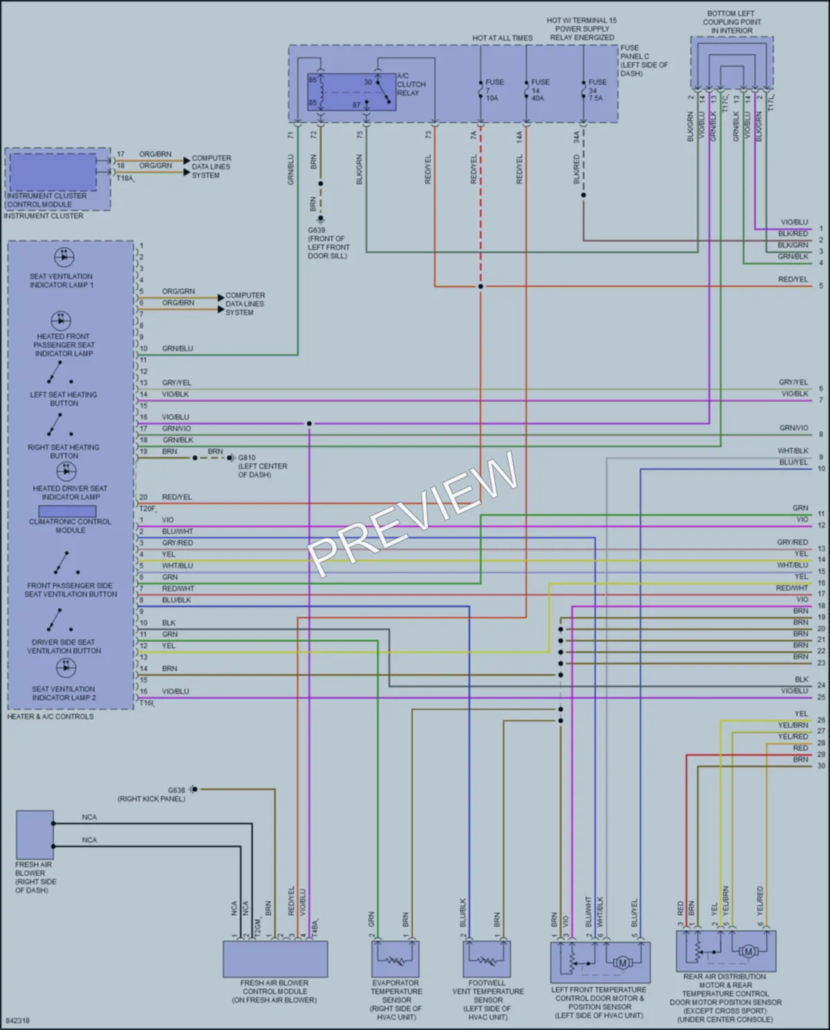 2023 Volkswagen Atlas Air Conditioning wiring diagram preview
