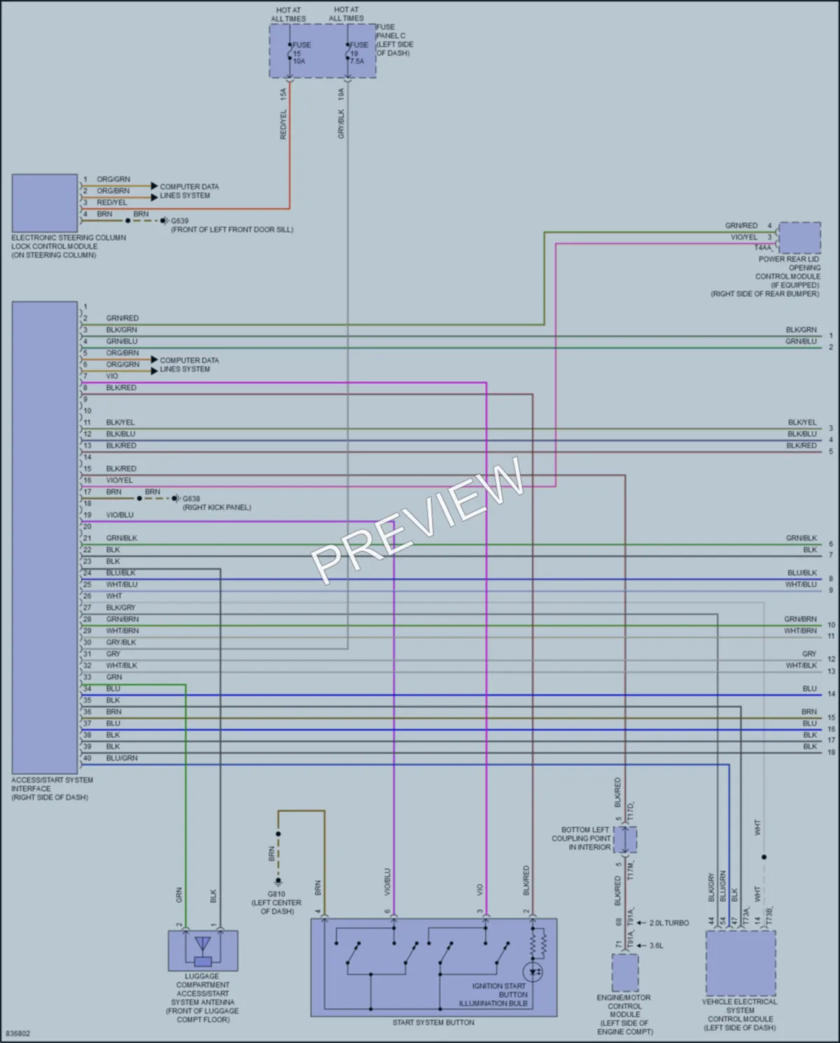 2023 Volkswagen Atlas Anti Theft wiring diagram preview