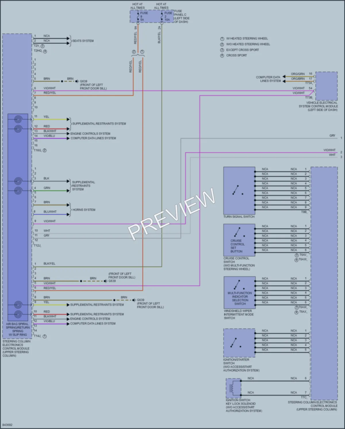 2023 Volkswagen Atlas Body Control Modules wiring diagram preview