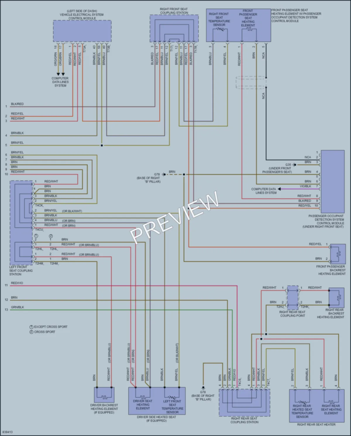 2023 Volkswagen Atlas Power Seats wiring diagram preview