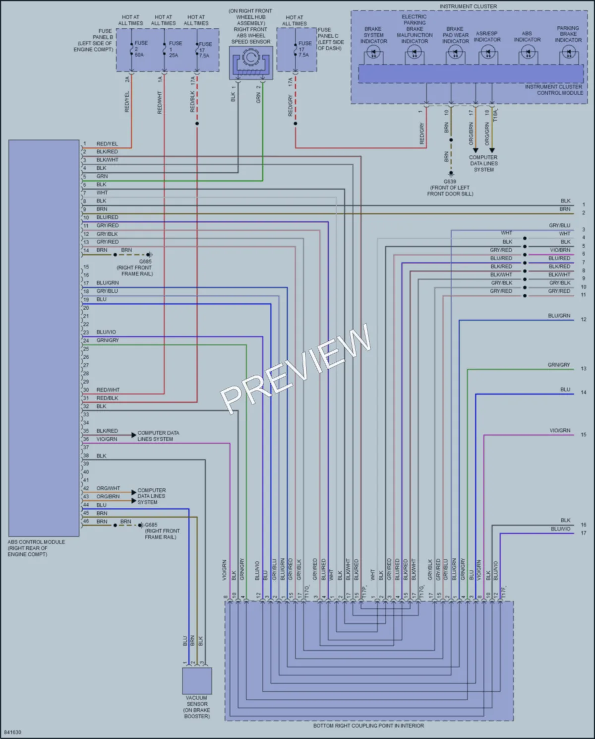 2023 Volkswagen AtlasCrossSport Anti Lock Brakes wiring diagram preview
