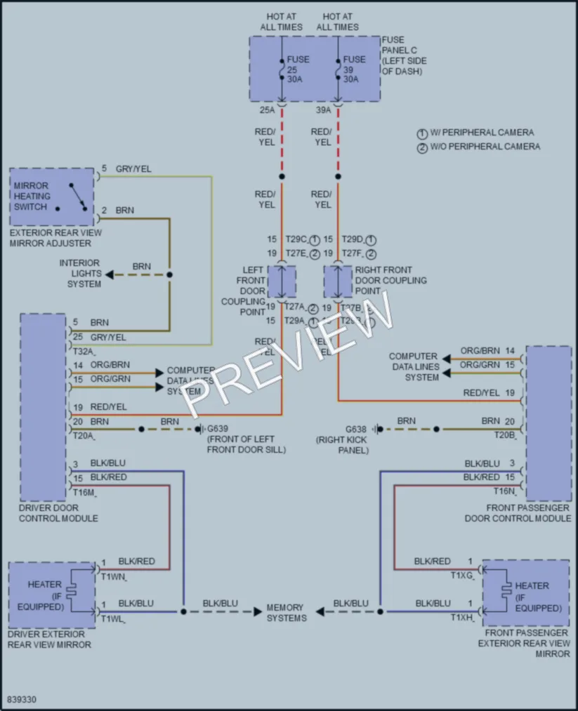 2023 Volkswagen AtlasCrossSport Defoggers wiring diagram preview