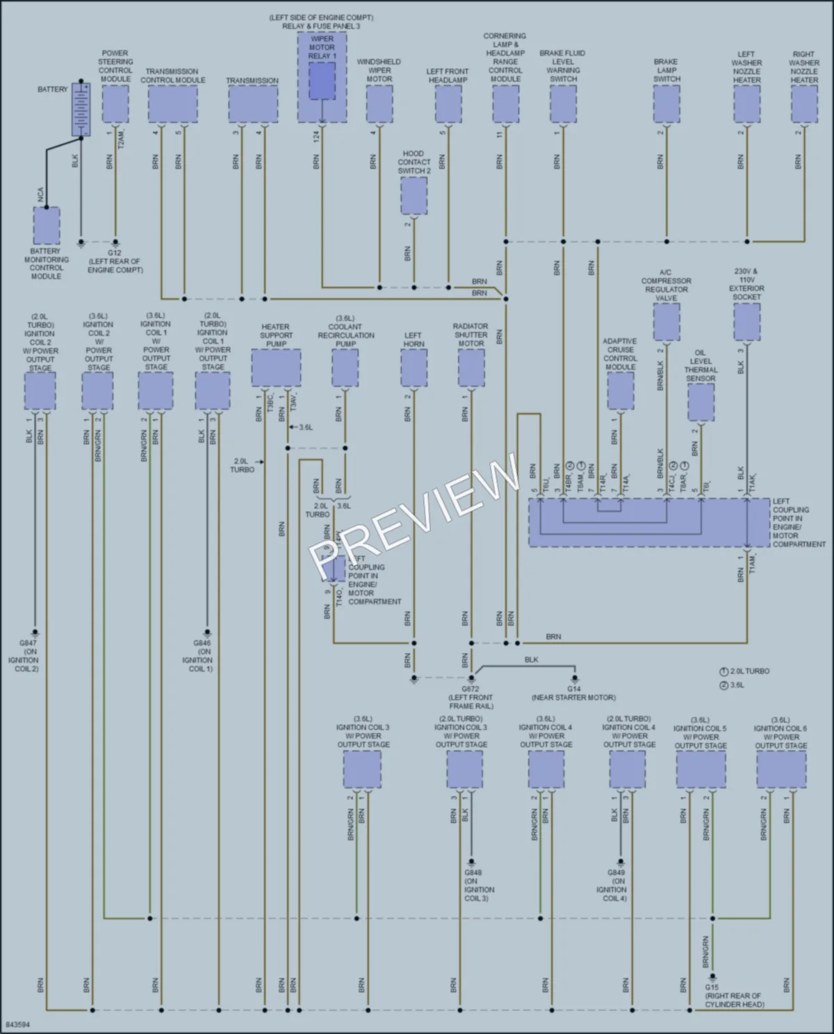 2023 Volkswagen AtlasCrossSport Ground Distribution wiring diagram preview