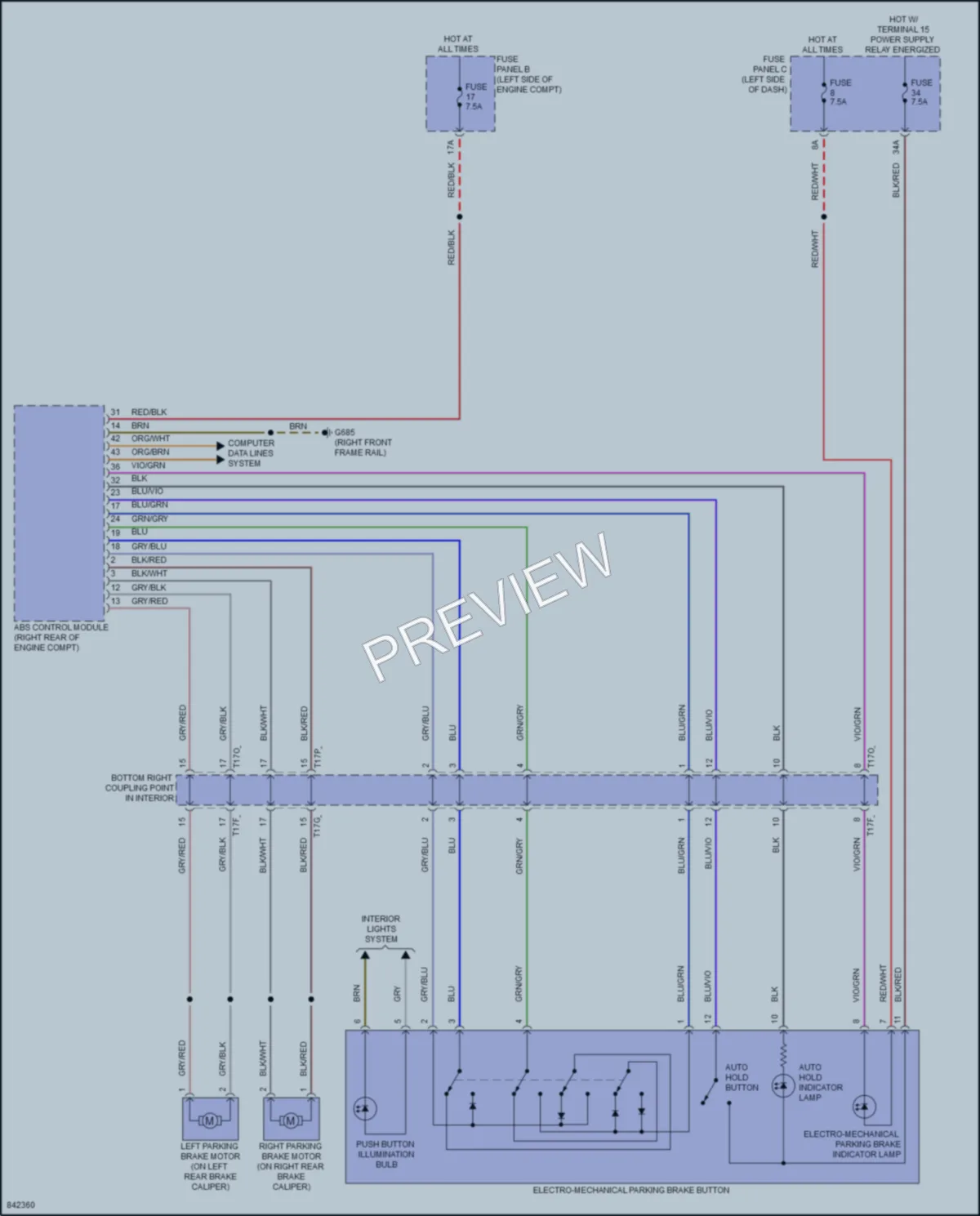 2023 Volkswagen AtlasCrossSport Shift Interlock wiring diagram preview