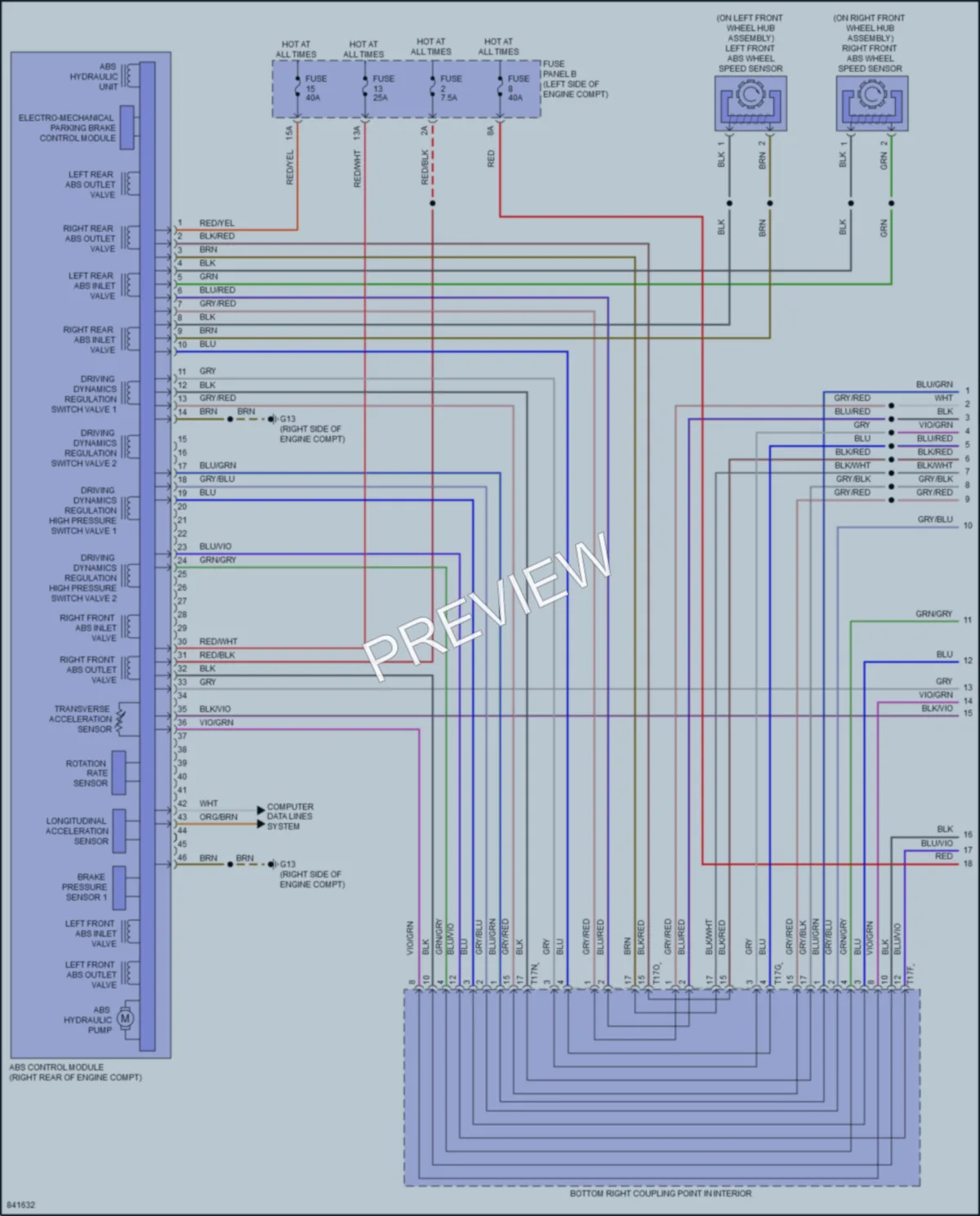 2023 Volkswagen GolfGTI Anti Lock Brakes wiring diagram preview