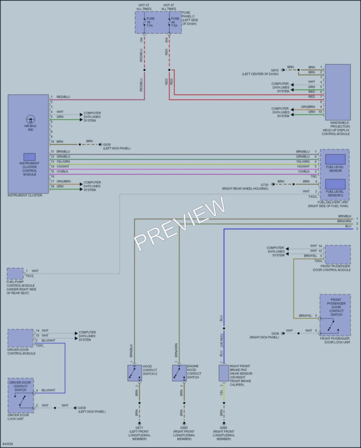 2023 Volkswagen GolfGTI Instrument Cluster wiring diagram preview