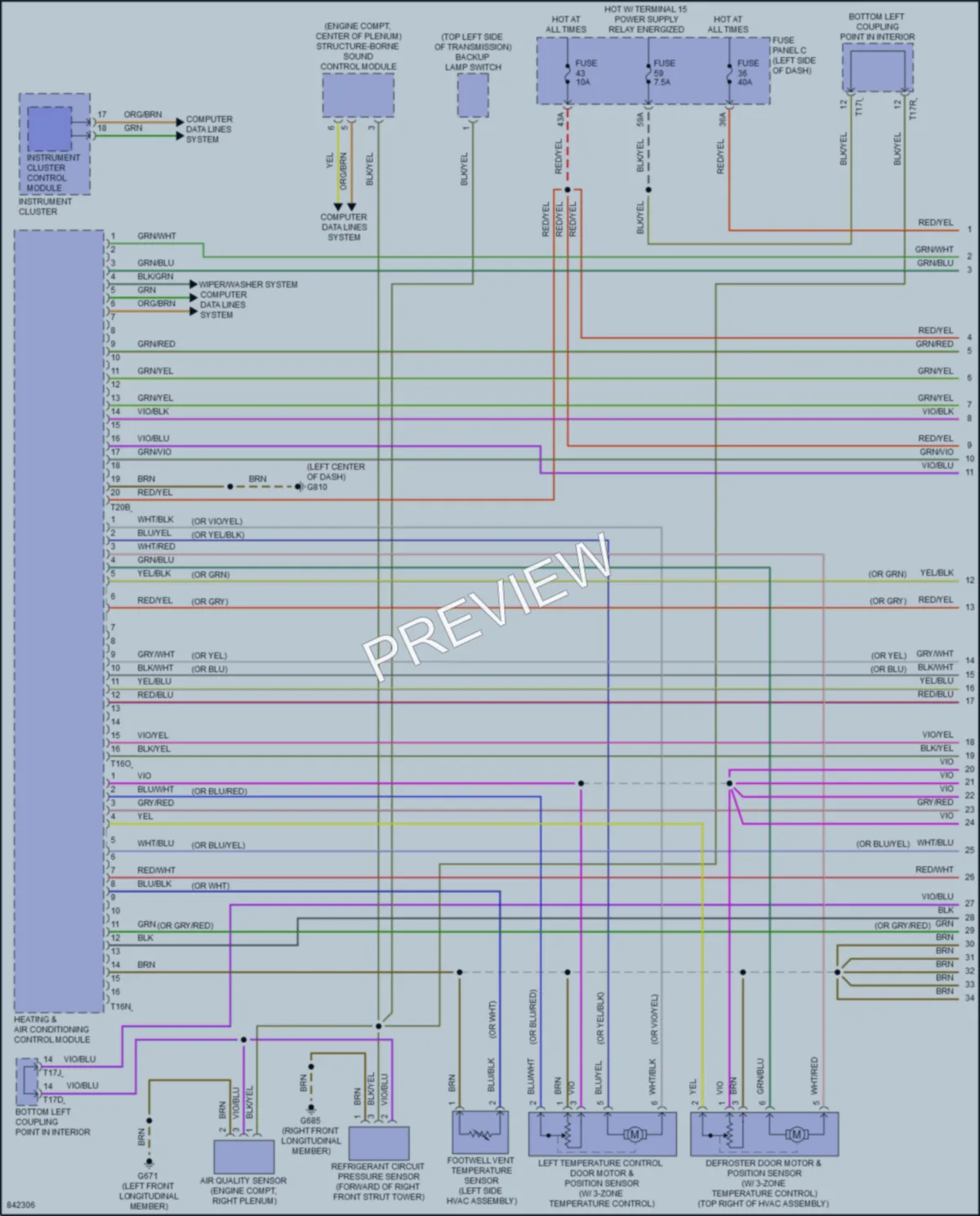 2023 Volkswagen GolfR Air Conditioning wiring diagram preview