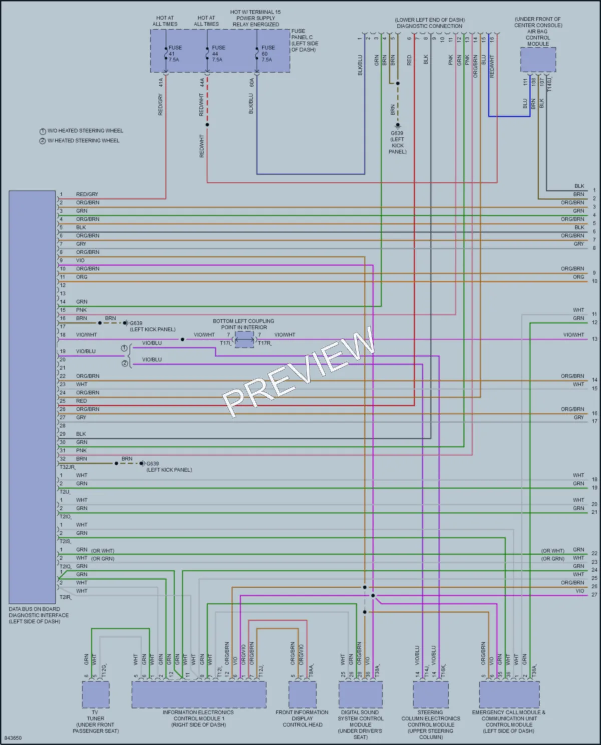 2023 Volkswagen GolfR Computer Data Lines wiring diagram preview