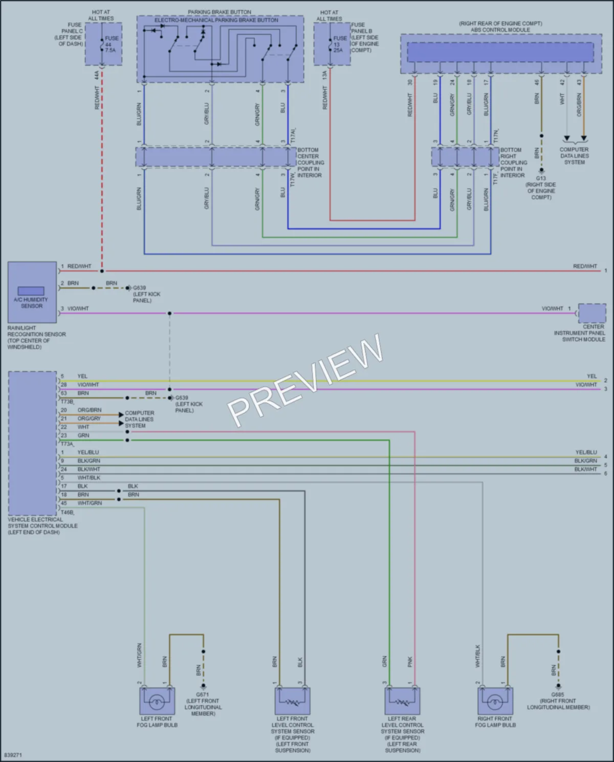 2023 Volkswagen GolfR Headlights wiring diagram preview