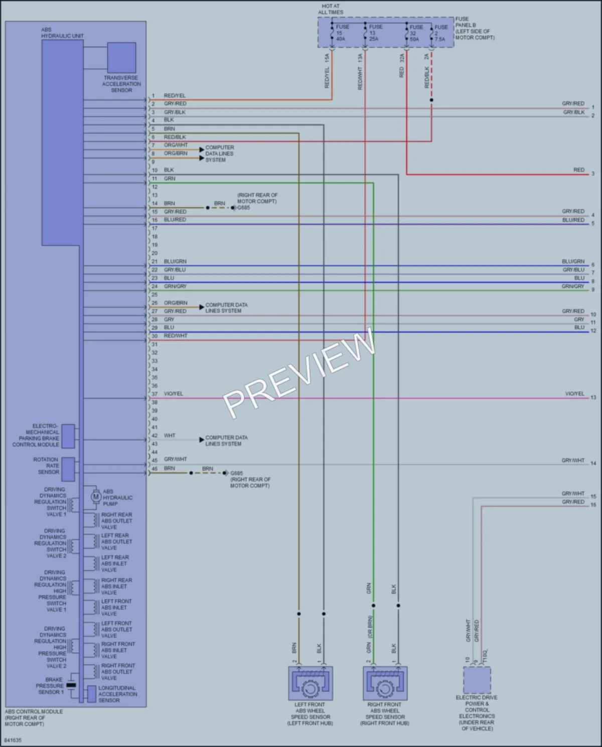 2023 Volkswagen ID4 Anti Lock Brakes wiring diagram preview