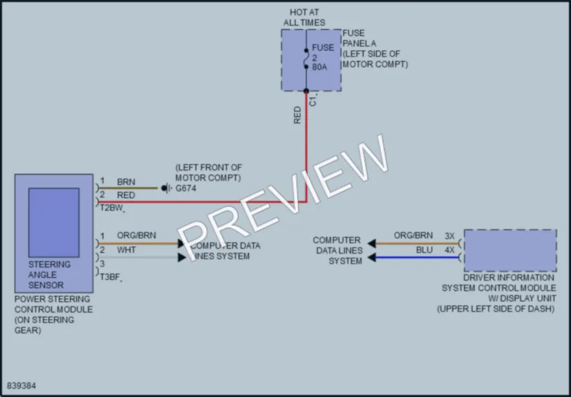 2023 Volkswagen ID4 Electronic Power Steering wiring diagram preview