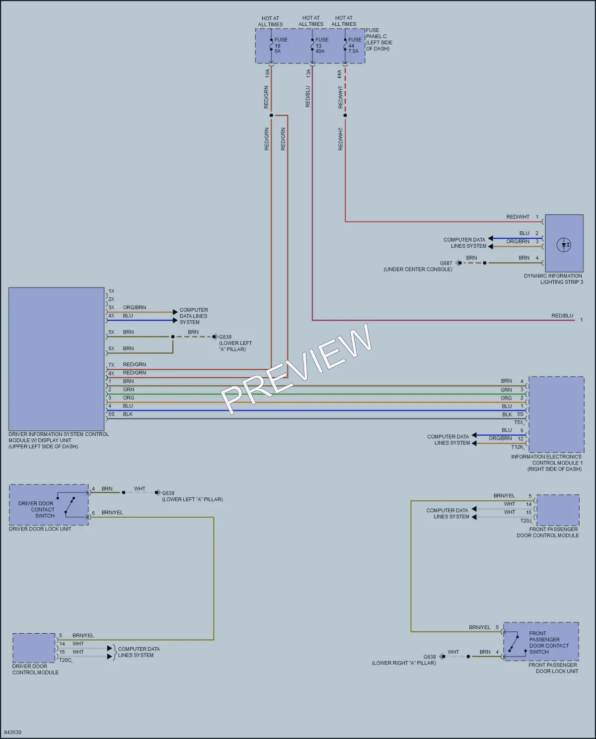 2023 Volkswagen ID4 Instrument Cluster wiring diagram preview