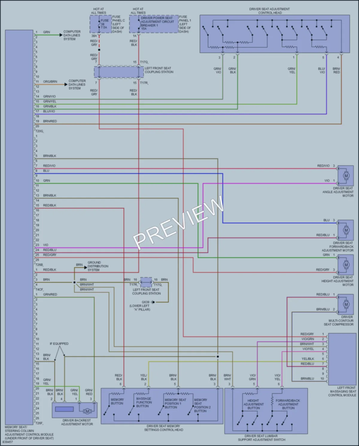2023 Volkswagen ID4 Memory Systems wiring diagram preview