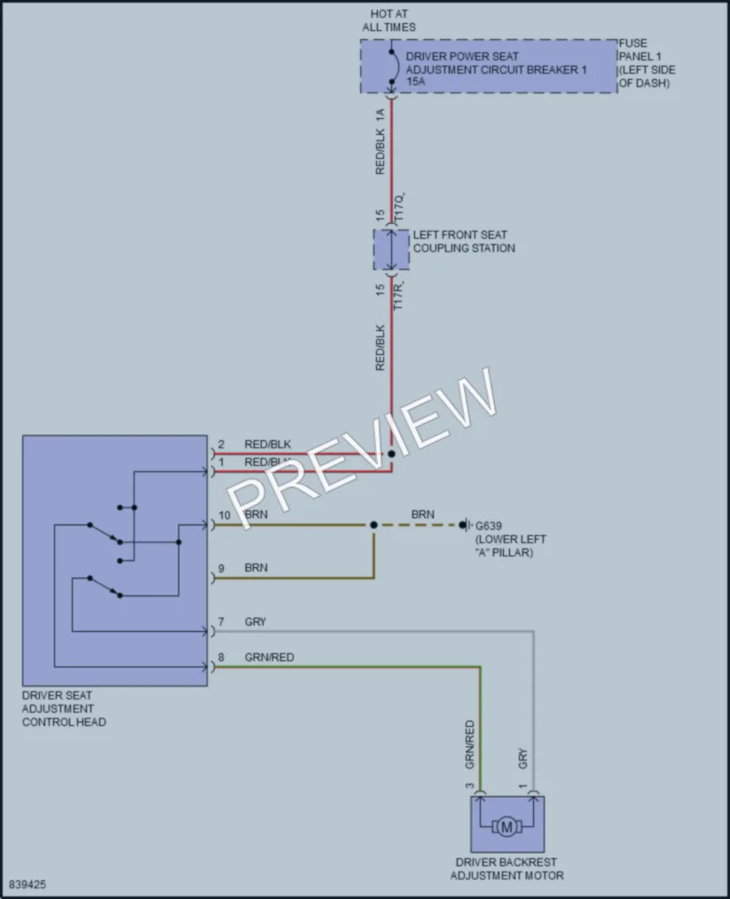 2023 Volkswagen ID4 Power Seats wiring diagram preview