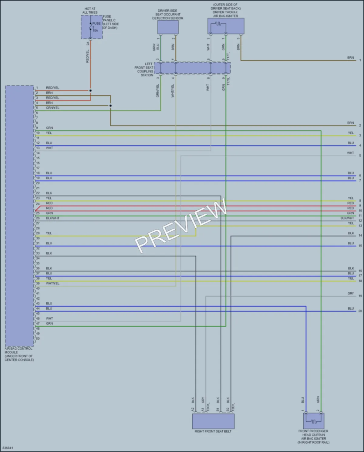 2023 Volkswagen ID4 Supplemental Restraints wiring diagram preview