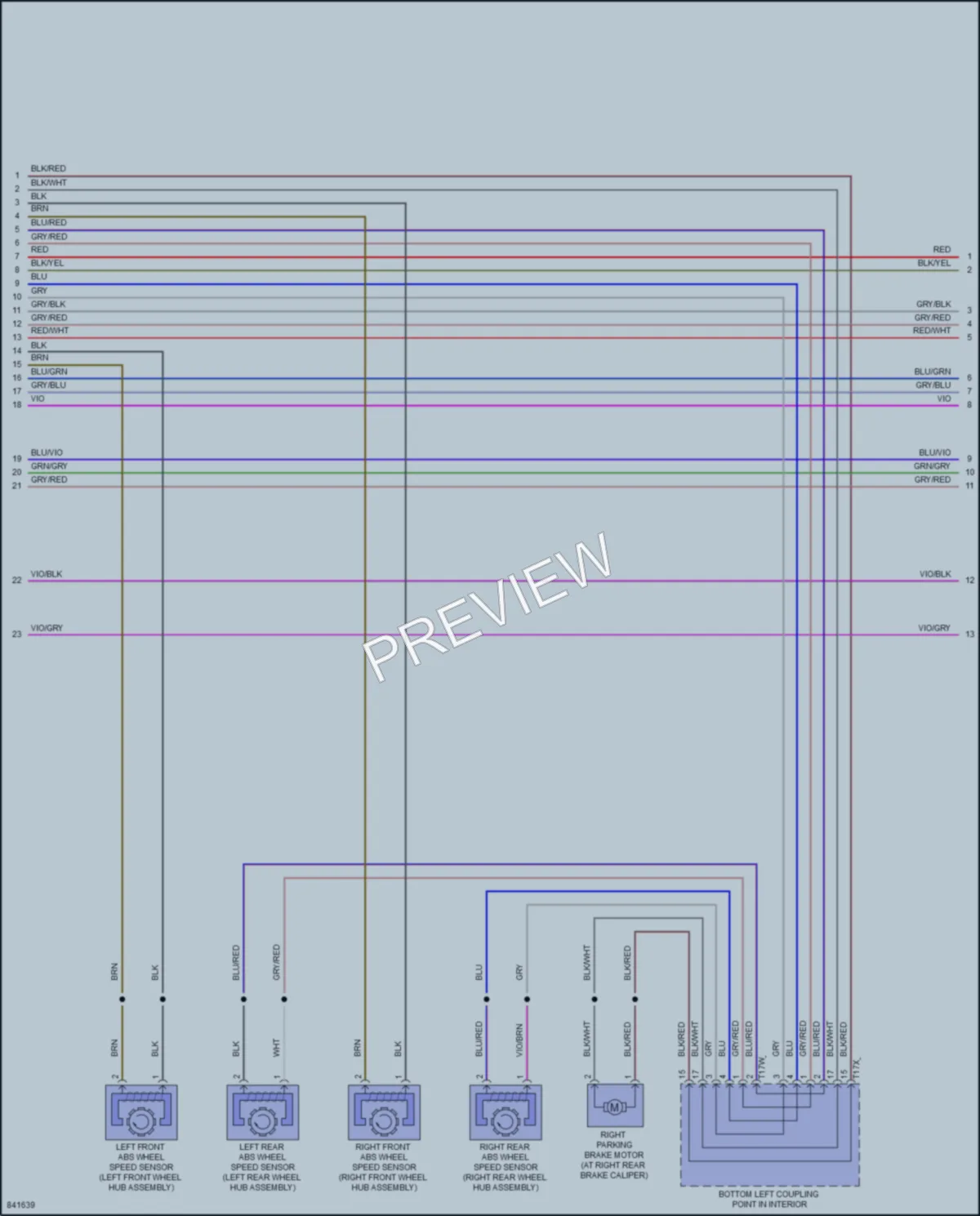 2023 Volkswagen JettaGLI Anti Lock Brakes wiring diagram preview
