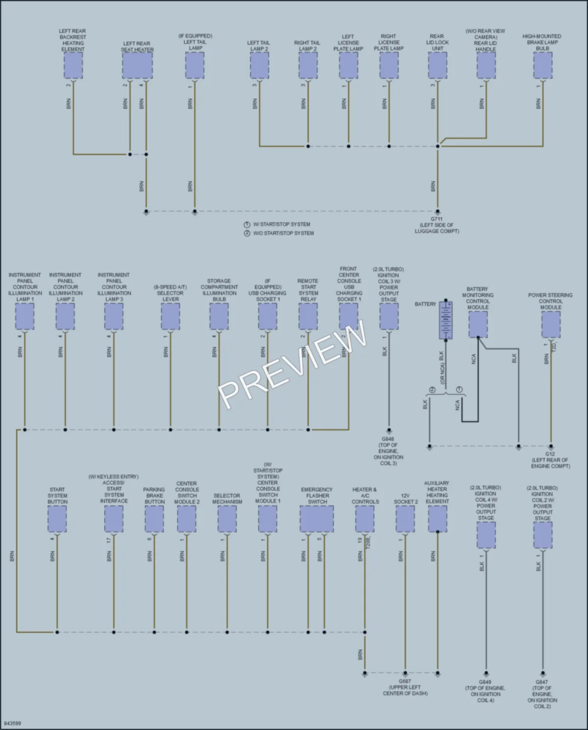 2023 Volkswagen JettaGLI Ground Distribution wiring diagram preview