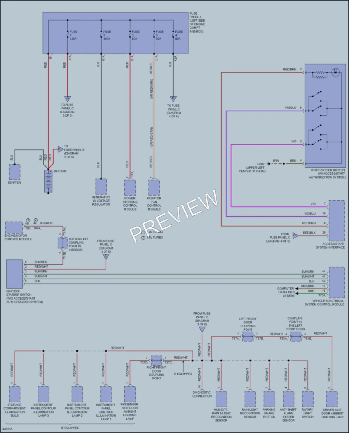 2023 Volkswagen JettaGLI Power Distribution wiring diagram preview