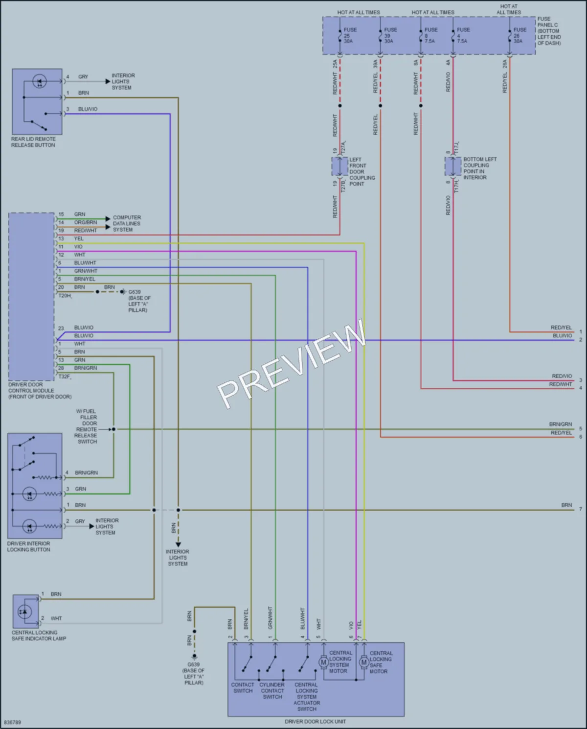 2023 Volkswagen JettaGLI Power Door Locks wiring diagram preview