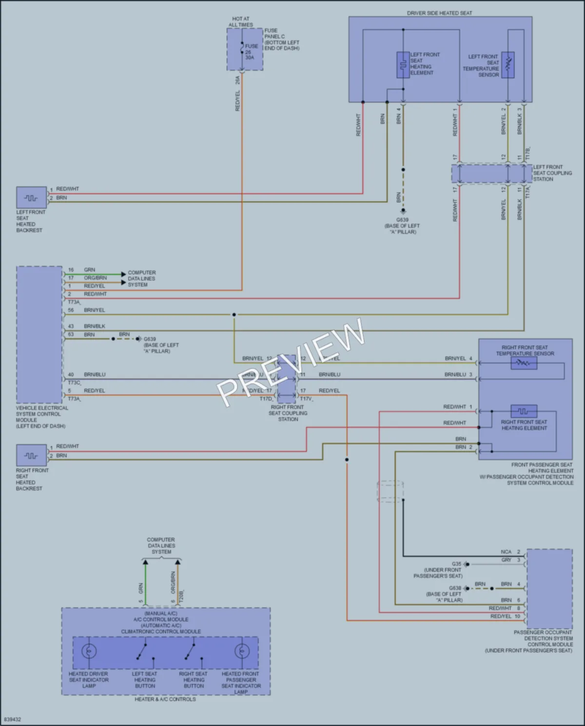 2023 Volkswagen JettaGLI Power Seats wiring diagram preview