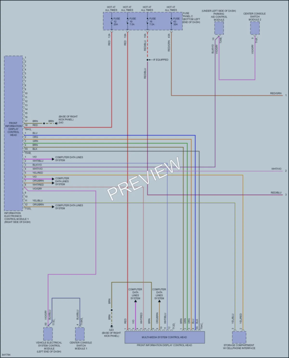2023 Volkswagen JettaGLI Radio wiring diagram preview