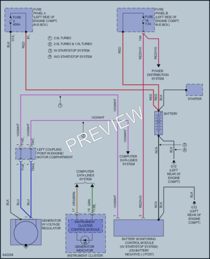 2023 Volkswagen JettaGLI Starting Charging wiring diagram preview