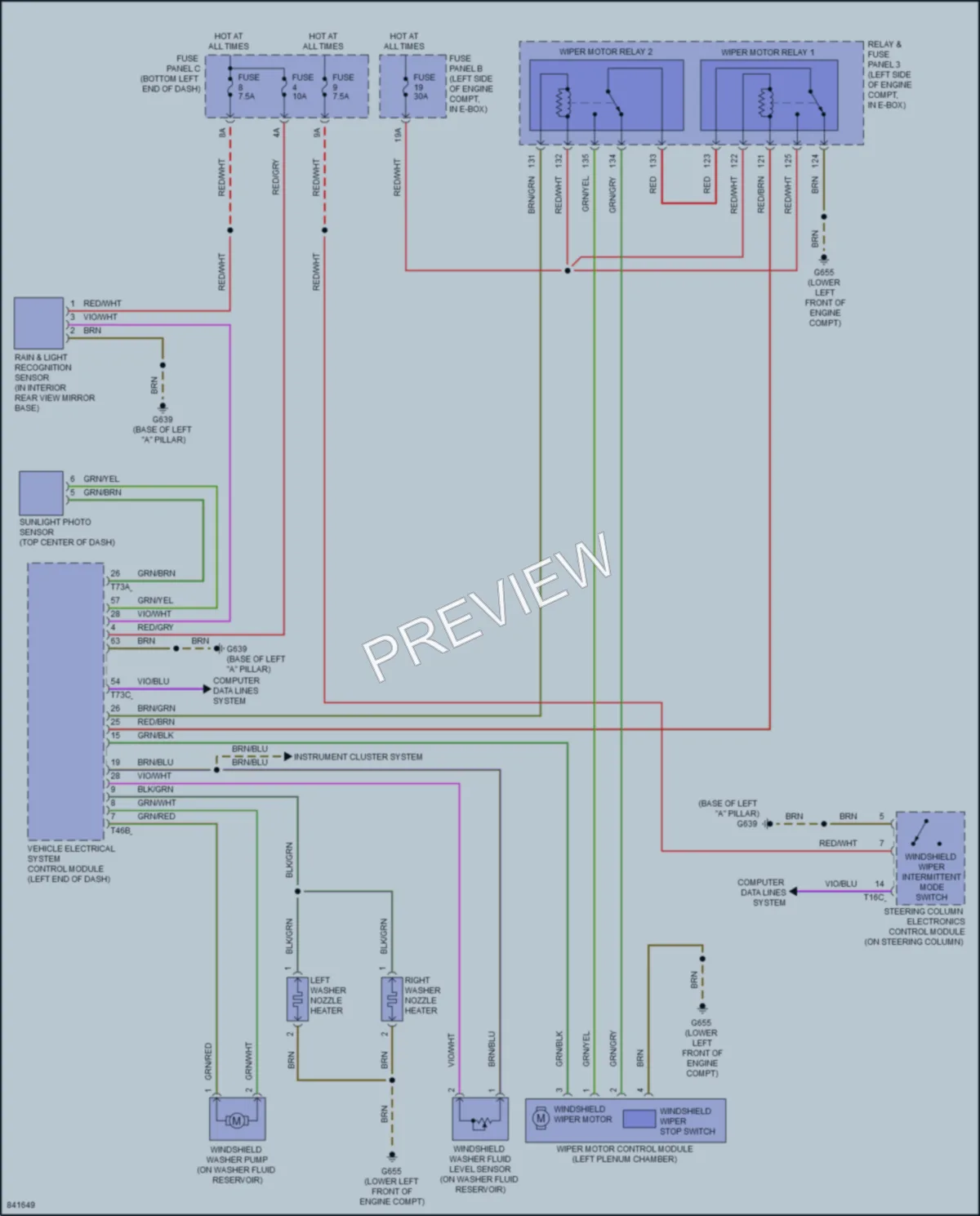 2023 Volkswagen JettaGLI Wiper Washer wiring diagram preview