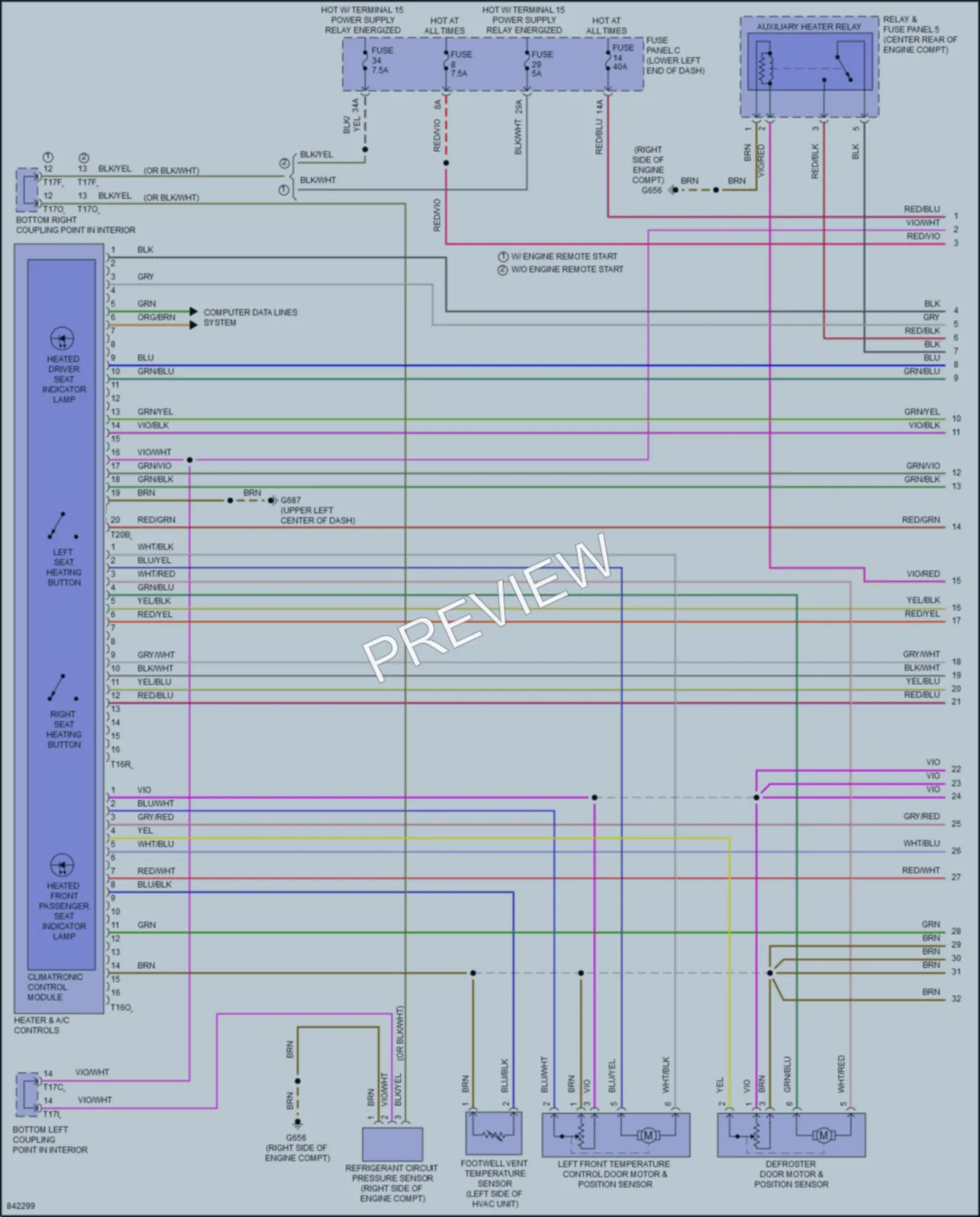 2023 Volkswagen Taos Air Conditioning wiring diagram preview