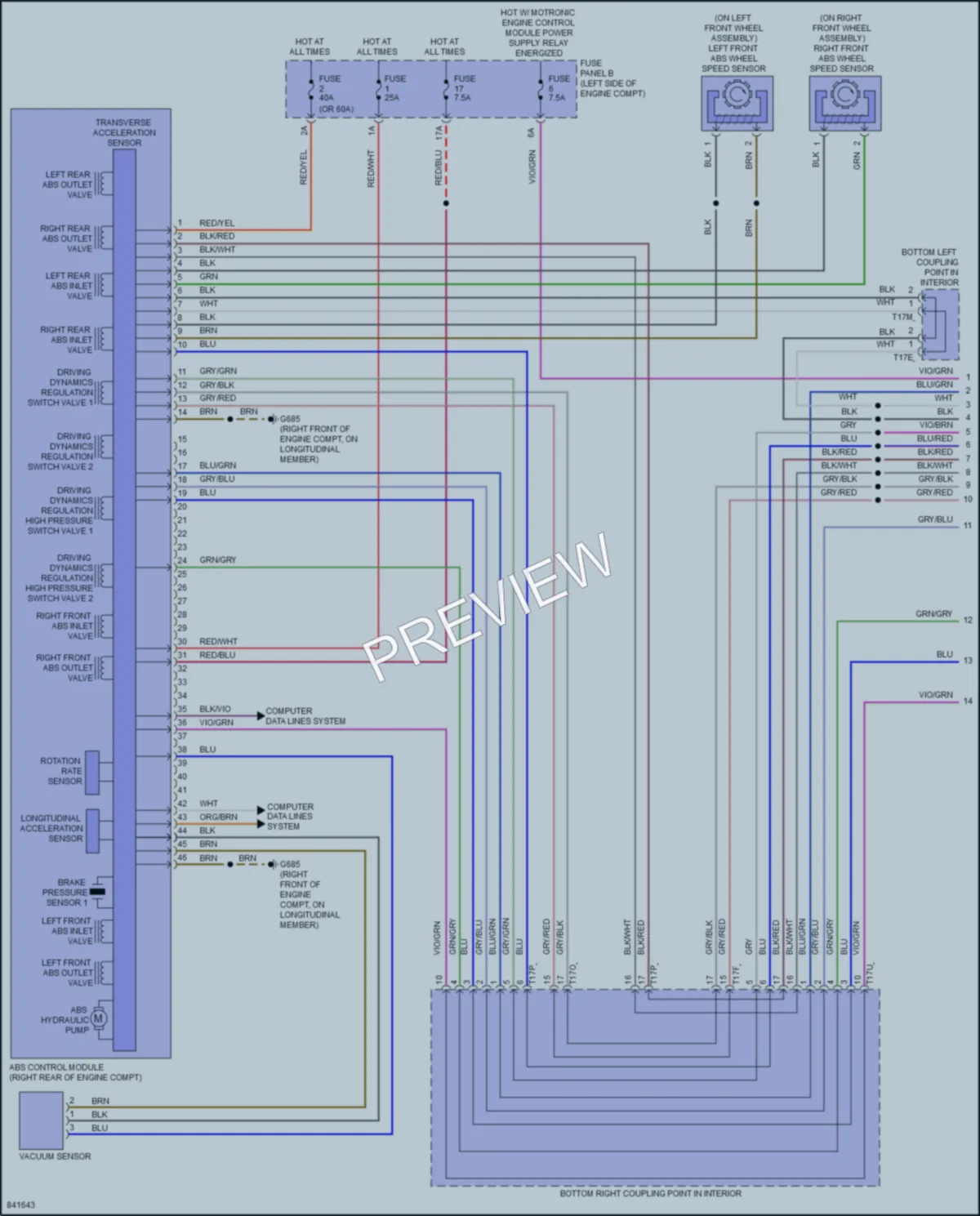 2023 Volkswagen Taos Anti Lock Brakes wiring diagram preview