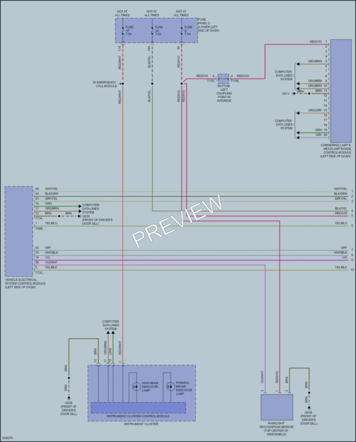 2023 Volkswagen Taos Headlights wiring diagram preview