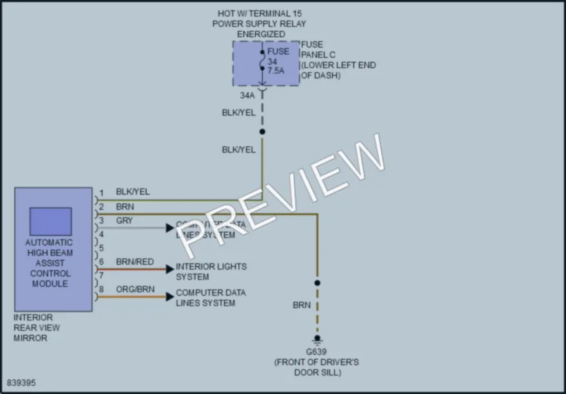 2023 Volkswagen Taos Power Mirrors wiring diagram preview