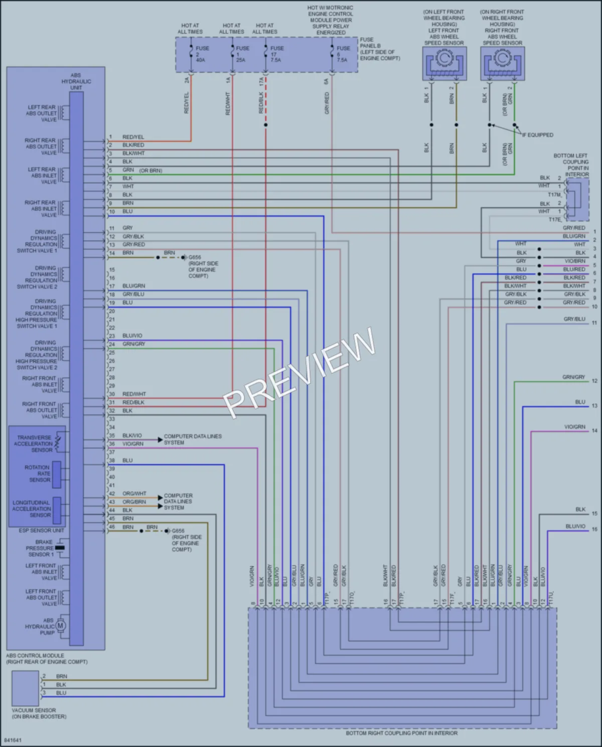 2023 Volkswagen Tiguan Anti Lock Brakes wiring diagram preview