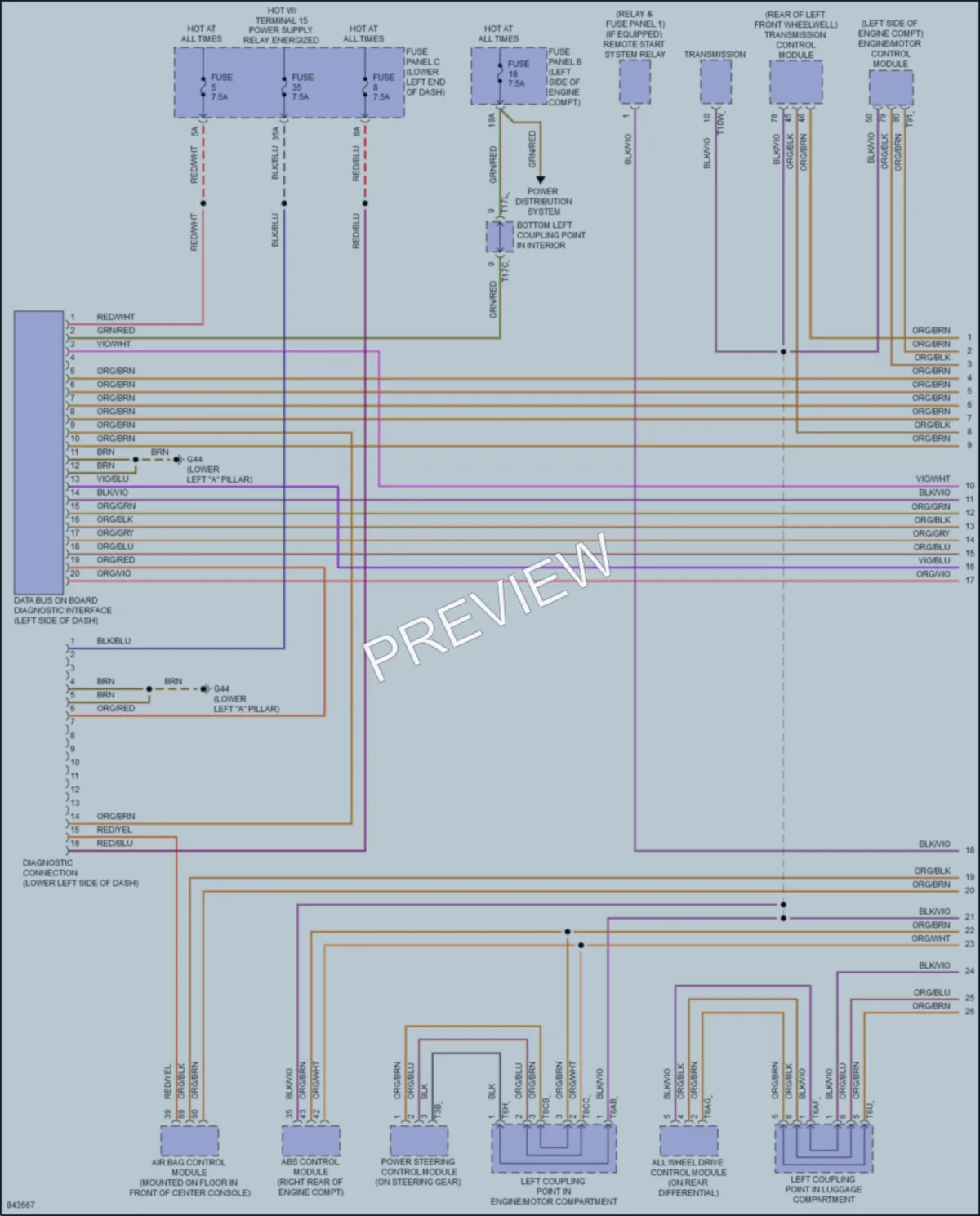 2023 Volkswagen Tiguan Computer Data Lines wiring diagram preview