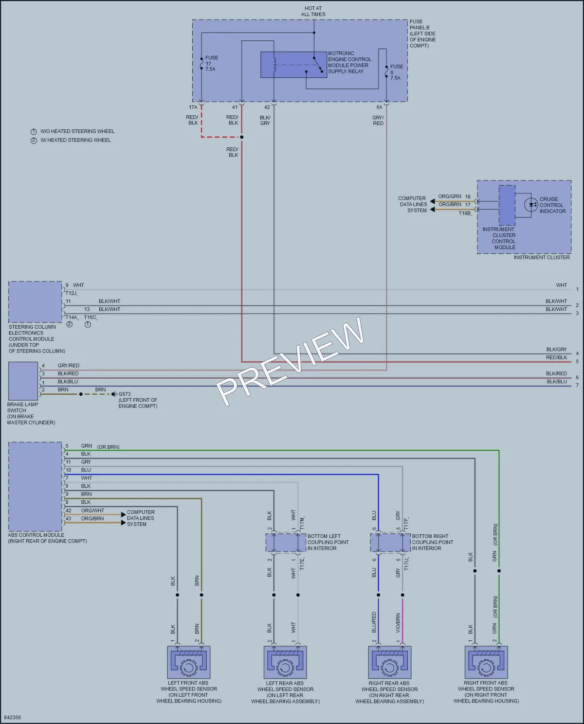 2023 Volkswagen Tiguan Cruise Control wiring diagram preview