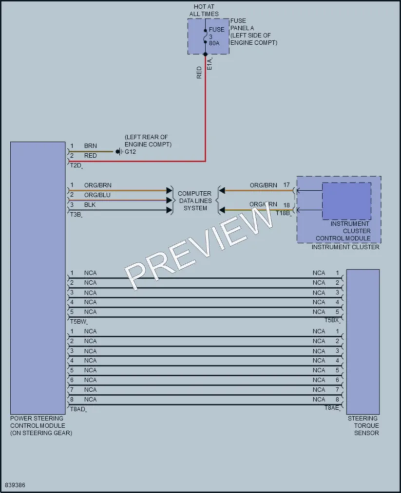 2023 Volkswagen Tiguan Electronic Power Steering wiring diagram preview