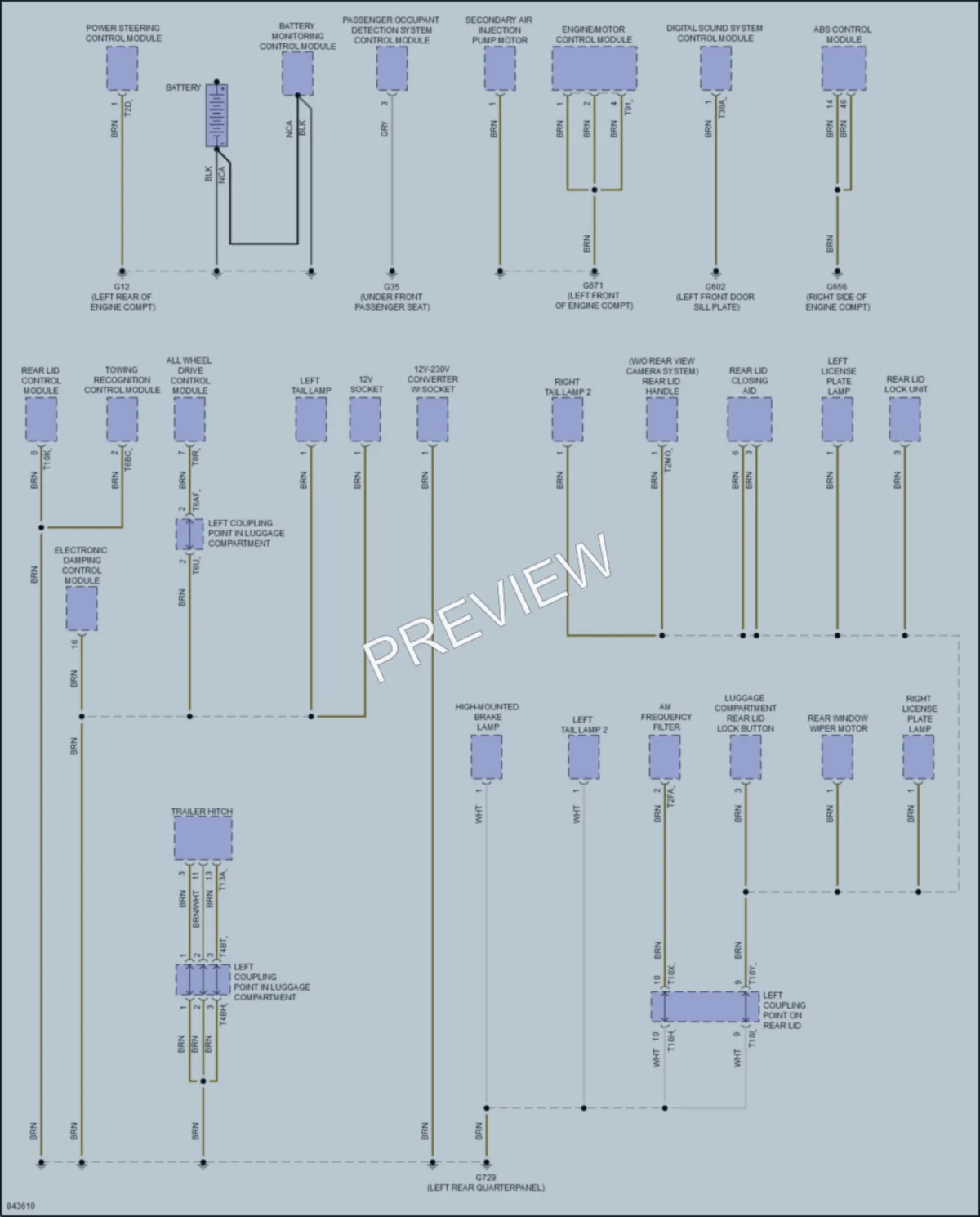 2023 Volkswagen Tiguan Ground Distribution wiring diagram preview
