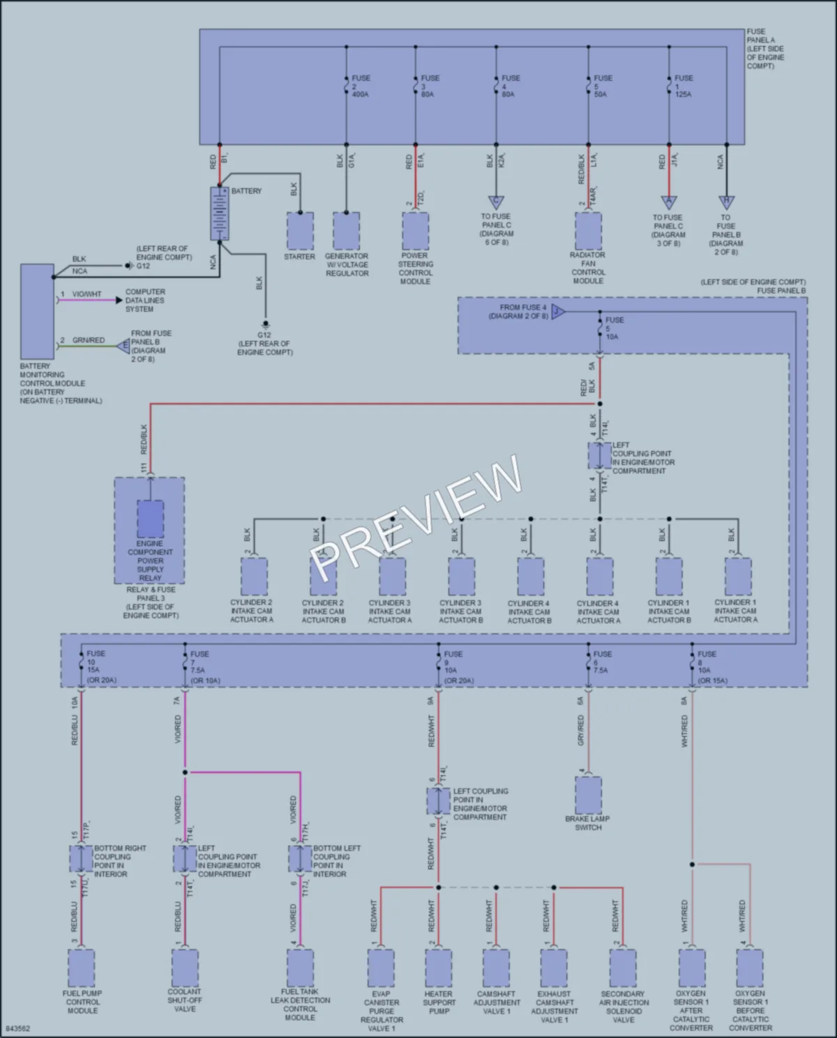 2023 Volkswagen Tiguan Power Distribution wiring diagram preview