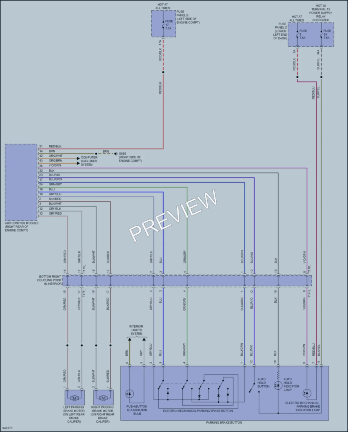2023 Volkswagen Tiguan Shift Interlock wiring diagram preview