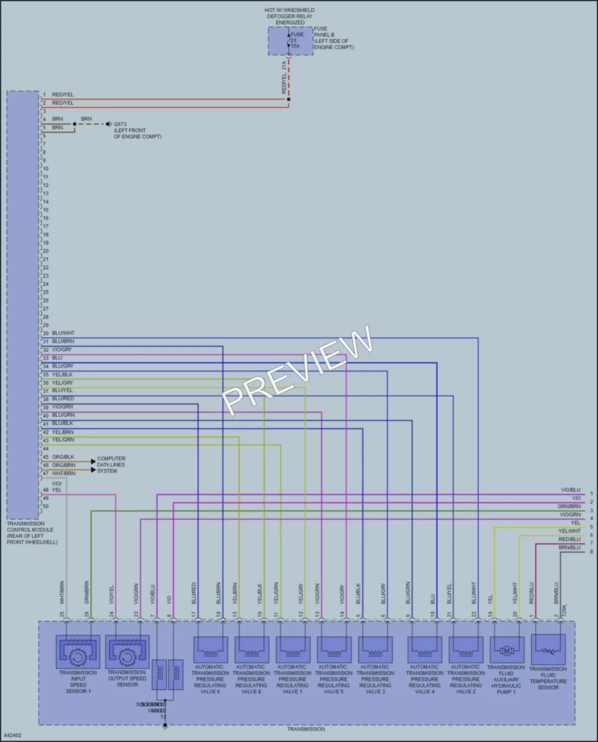 2023 Volkswagen Tiguan Transmission wiring diagram preview