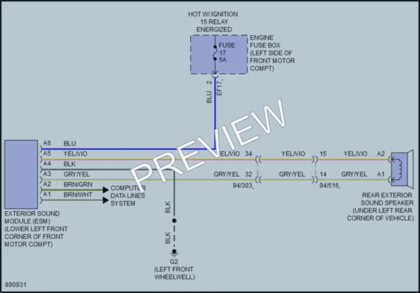 2023 Volvo C40Electric Active Bodyworks wiring diagram preview