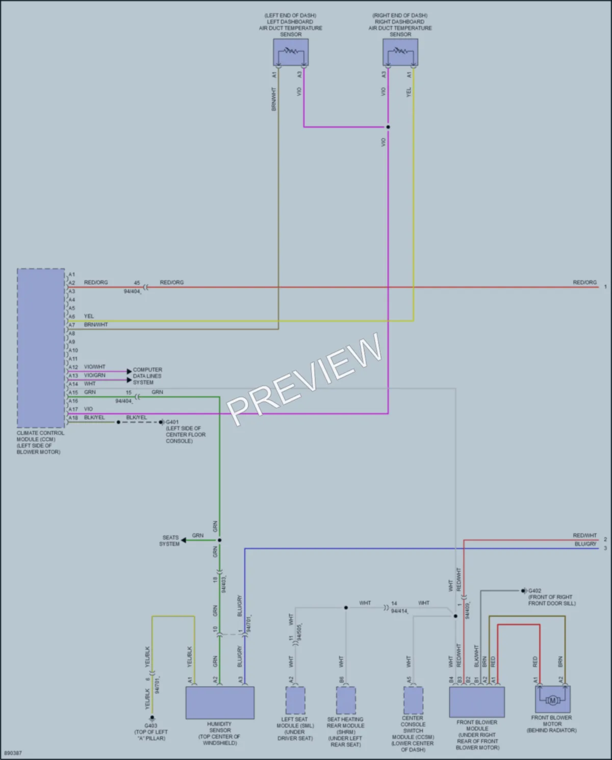 2023 Volvo C40Electric Air Conditioning wiring diagram preview